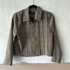 Vintage 90s/Y2K houndstooth pattern shirt jacket size medium blazer